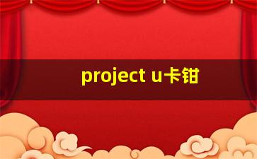 project u卡钳